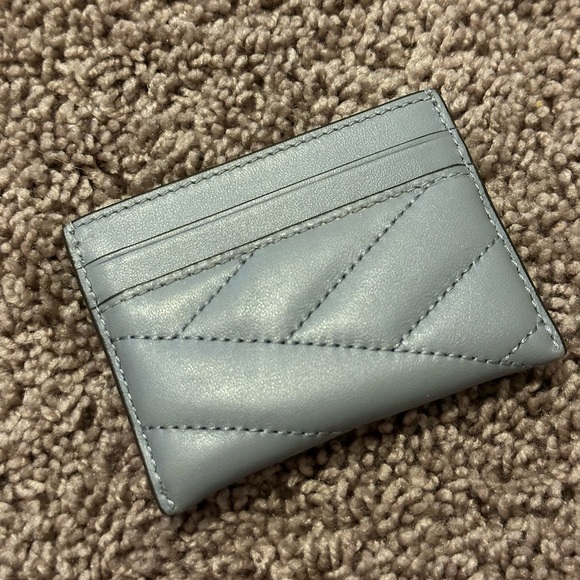 Tory Burch Quilted Blue Card Holder - Picture 2 of 3